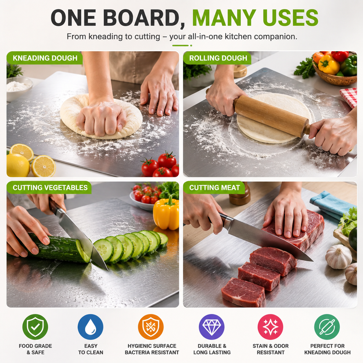 Chop Master- Stainless Steel Cutting Board