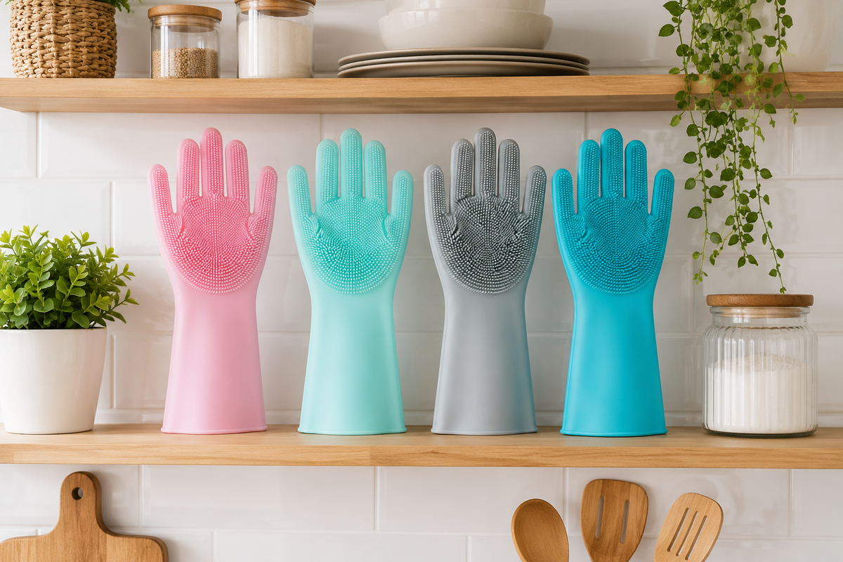 Magic Silicone Cleaning Gloves – Multi-Purpose Scrubber Gloves