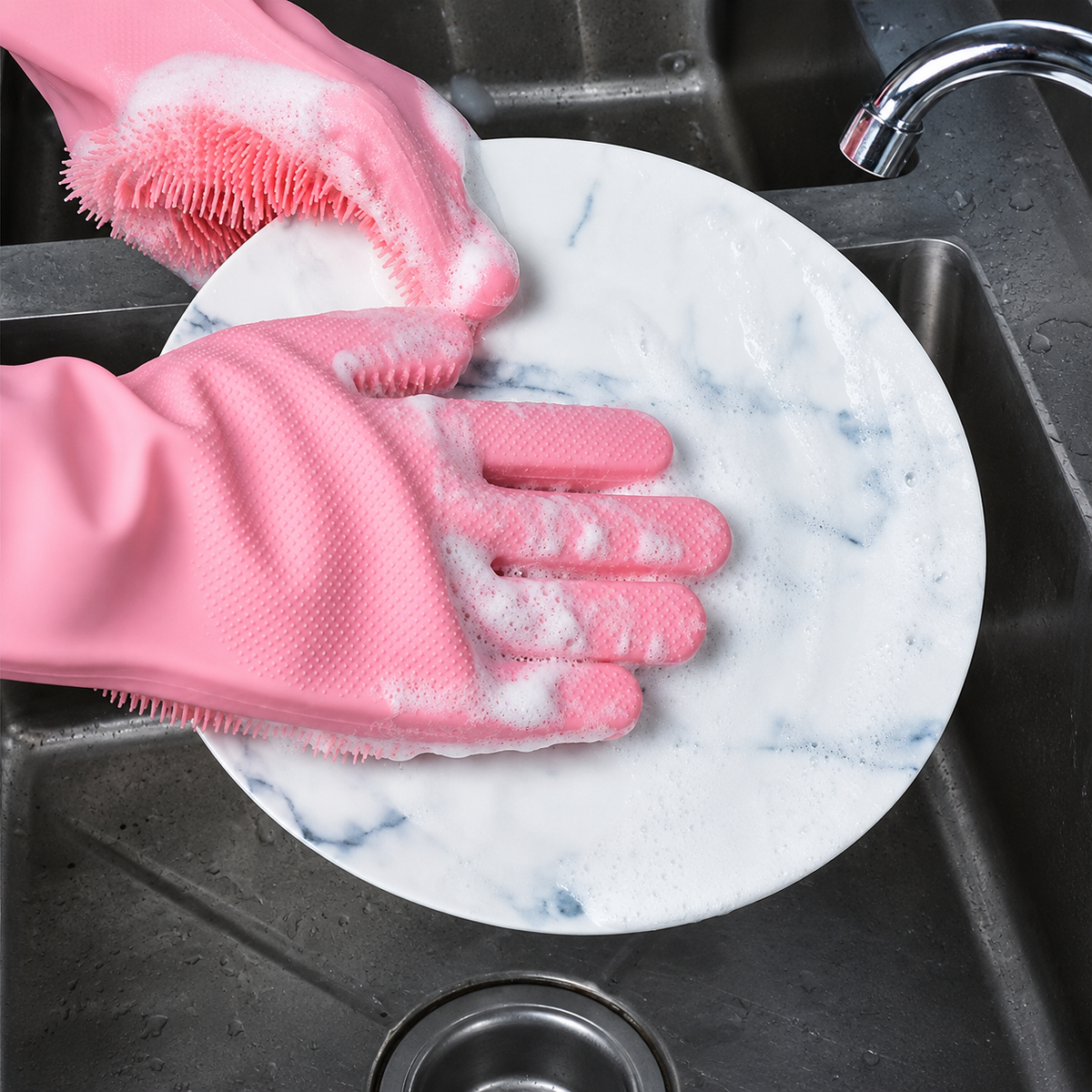 Magic Silicone Cleaning Gloves – Multi-Purpose Scrubber Gloves